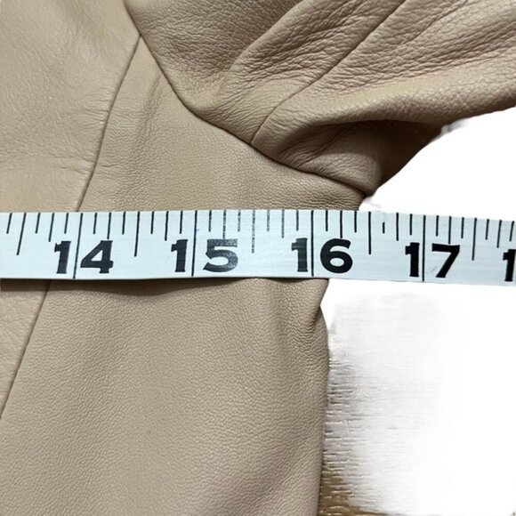 NWT Zara 100% Sheep Leather Jacket Front Zip Women Size Small - Picture 7 of 13